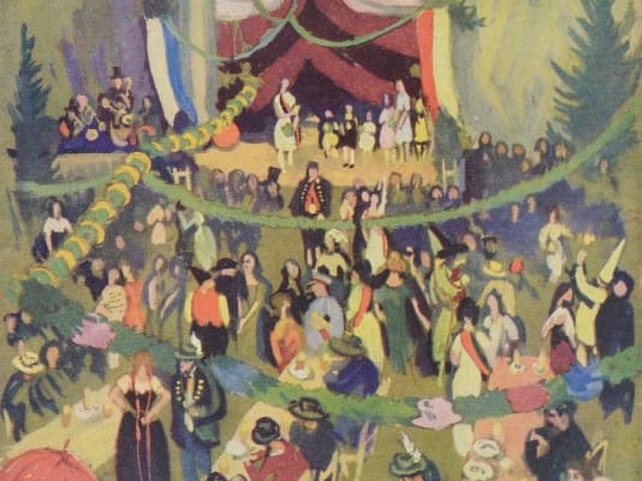 painting of theatre scene
