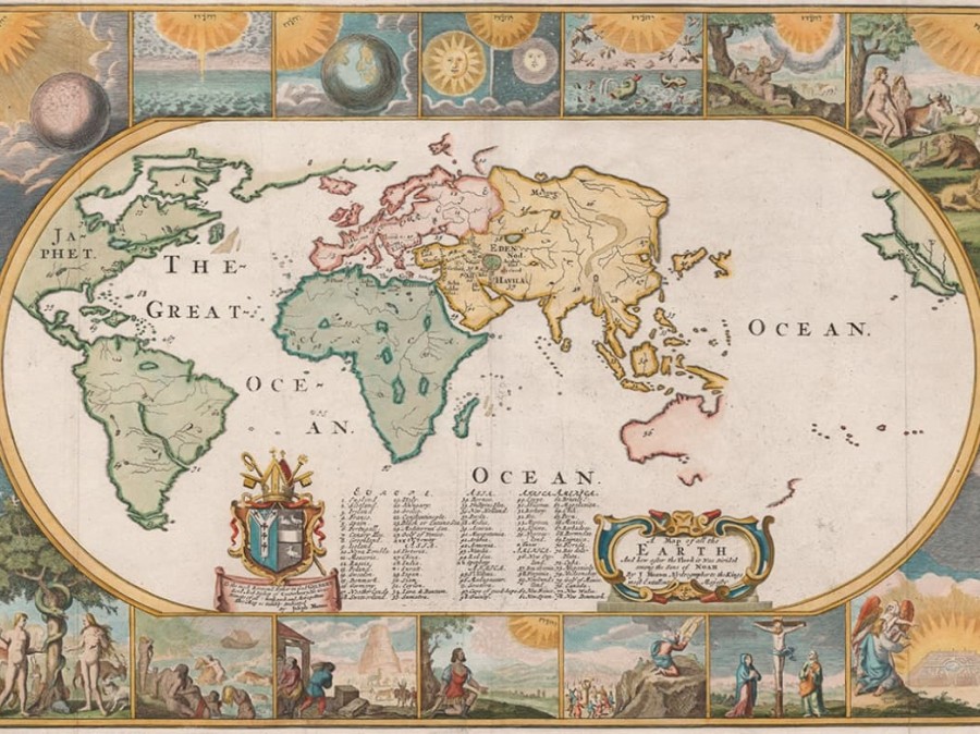 Antique map of world