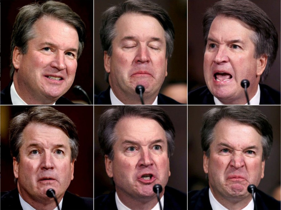 Photos of Brett Kavanaugh at Congressional hearings, September 2018