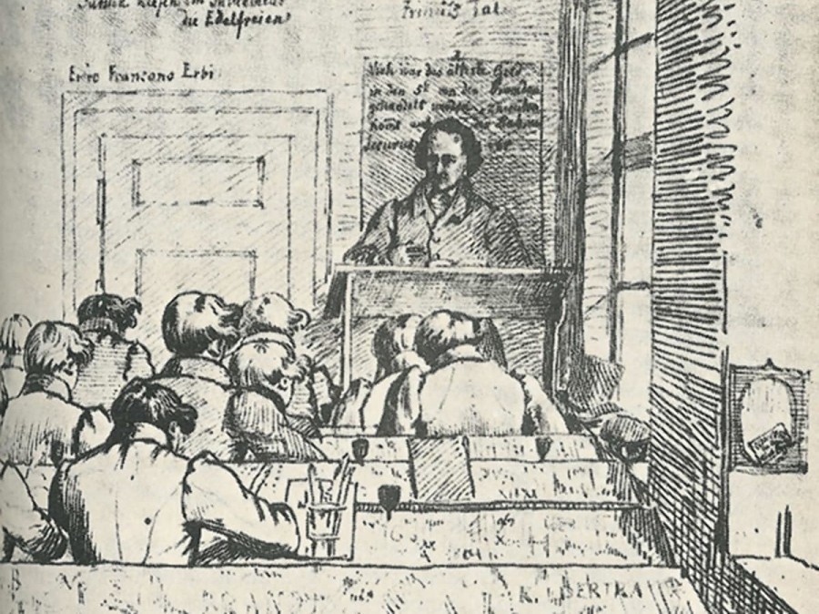 drawing of classroom