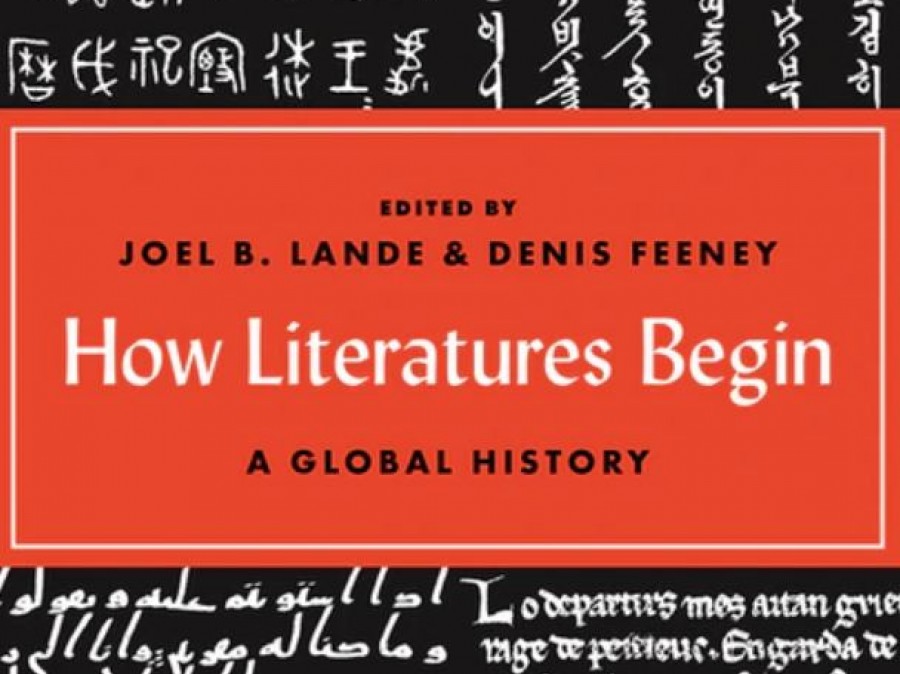 How Literature Begin book jacket with ancient writing and fonts