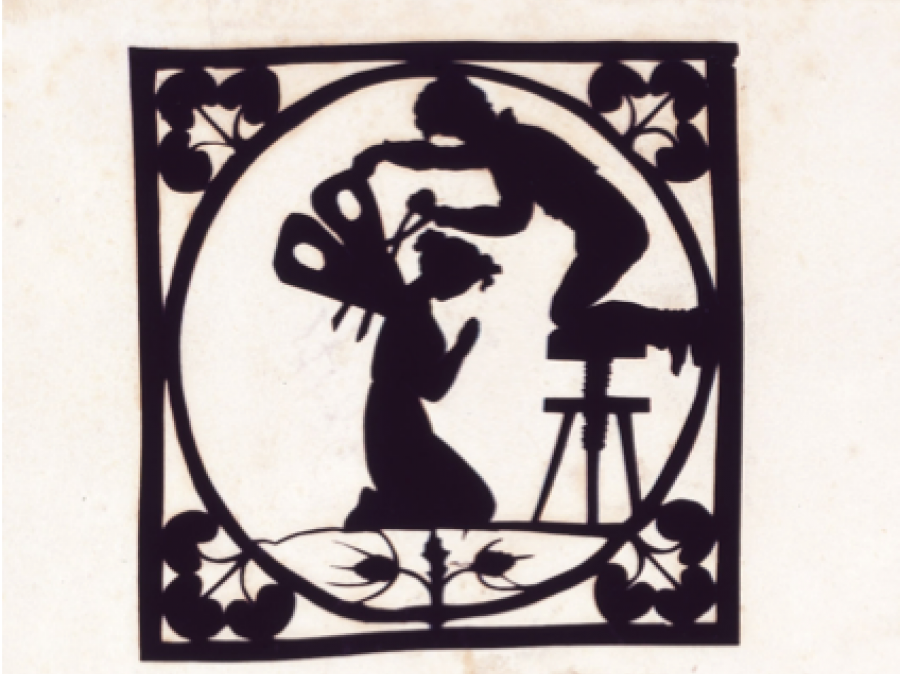 Papercut by Luise Duttenhofer, in the collections of the DLA in Marbach.