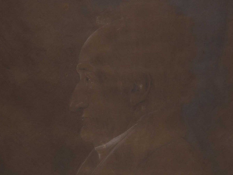 Digitized and cropped image of portrait of Goethe