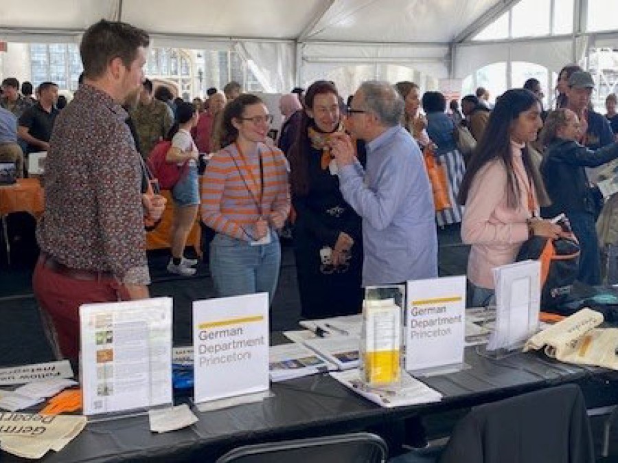 Crowd attending a collegiate expo