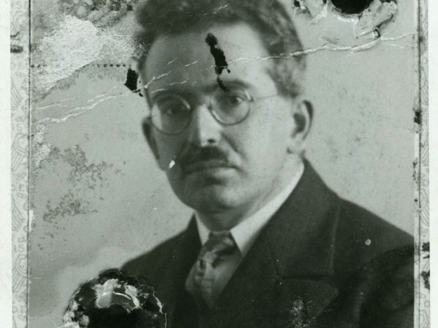 Walter Benjamin photo with damage