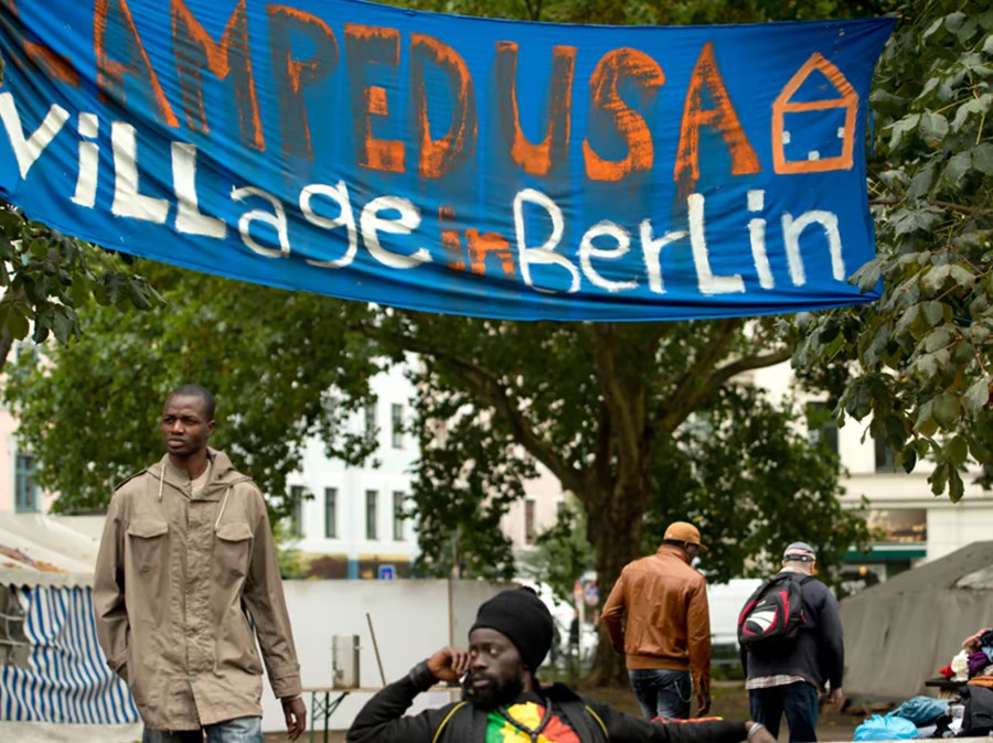 Asylum seekers protest in Berlin