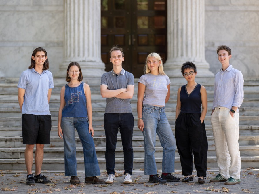 Undergrads posed infront of Princeton Architecture