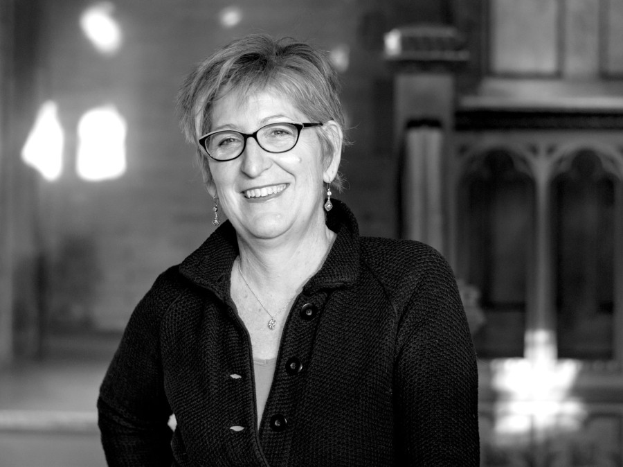 B/W image of faculty member inside Princeton University East Pyne Building