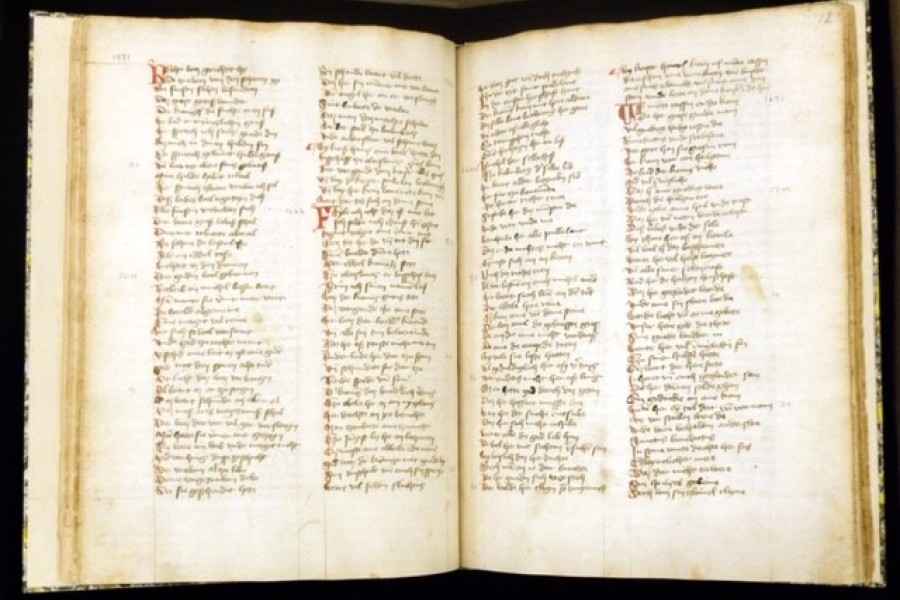 Manuscript pages attributed to Ebernand von Efurt