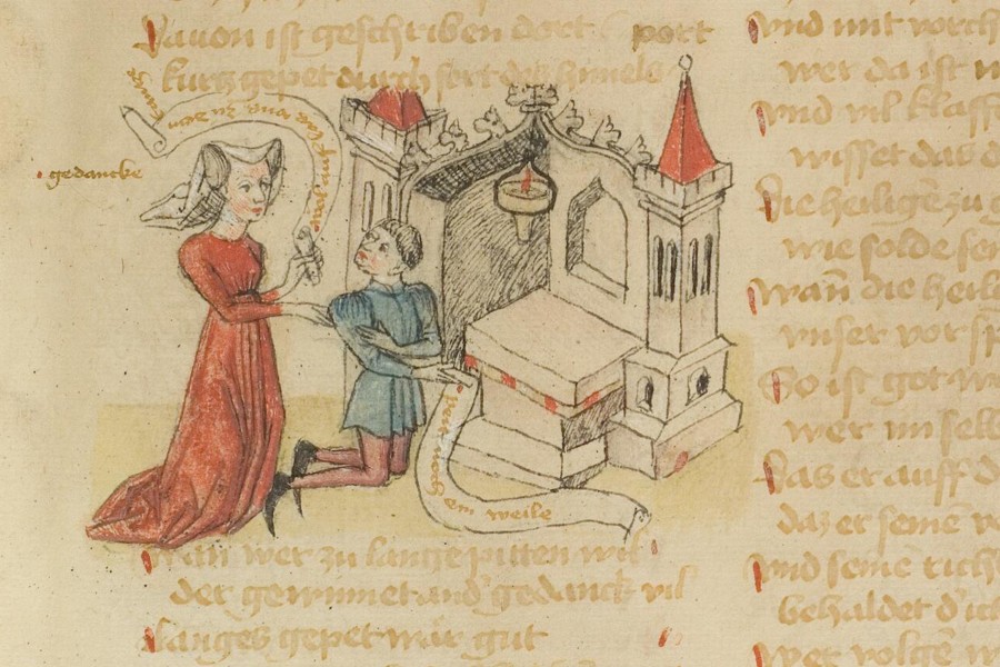 Medieval artwork on parchment